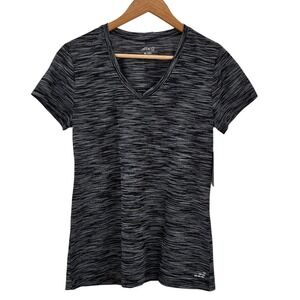 BCG T Shirt Womens Medium Black Moisture Wicking‎ Stretch Short Sleeve Pullover